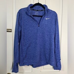 Nike Running Blue Quarter-Zip Top size L